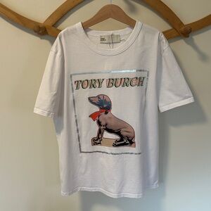 Tory Burch White Graphic T-Shirt
